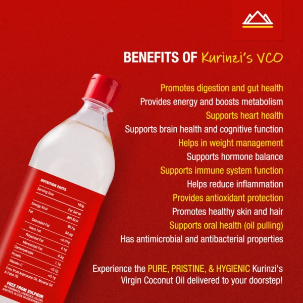 What are the benefits of virgin coconut oil - 1000ml